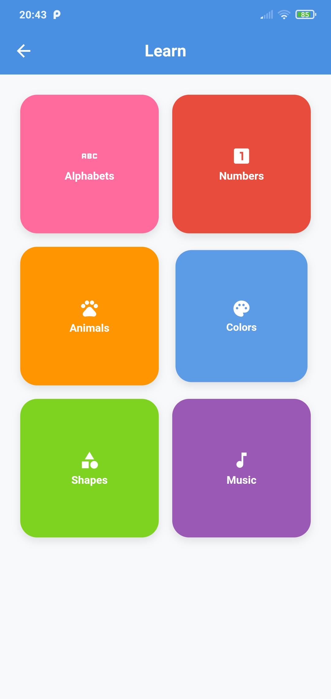 Learn Screen